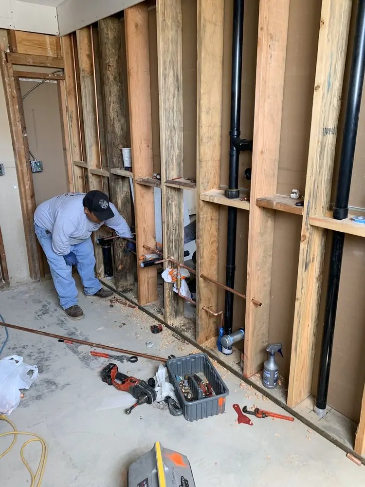 Commercial rough-in plumbing for Gas Line Repair in Stevenson